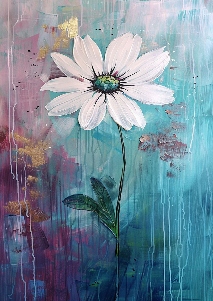 Daisy Flower Canvas Print & Poster Wall Art - AI PRINT LAB